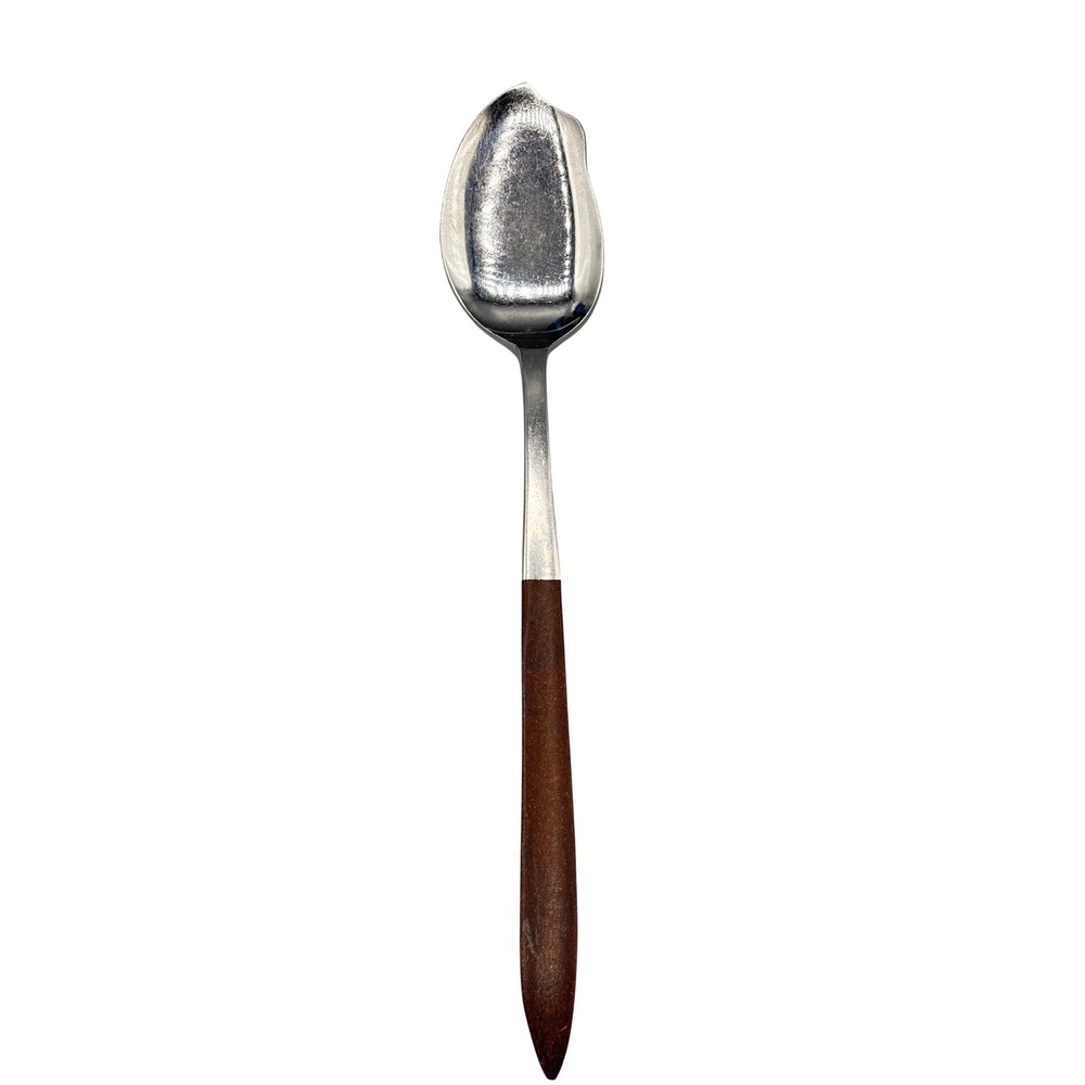 Vtg EPIC Jelly Serving Spoon Faux Wood Handle Stainless Steel‎ Japan MCM